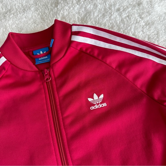Adidas Three Stripe Hot Pink Jacket - Picture 3 of 8